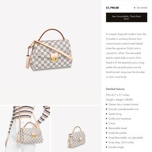 Louis Vuitton Croisette damier azur